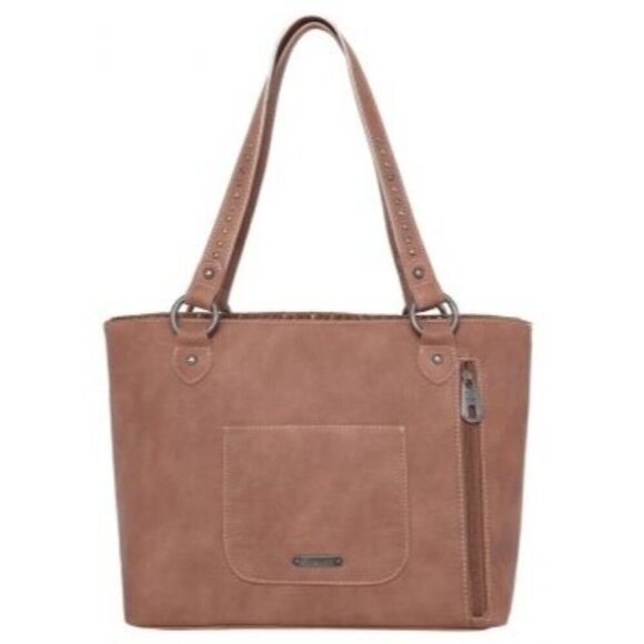 Montana West Aztec Collection Conceal Carry Tote Handbag With Whipstitch, Tassel - Picture 3 of 4